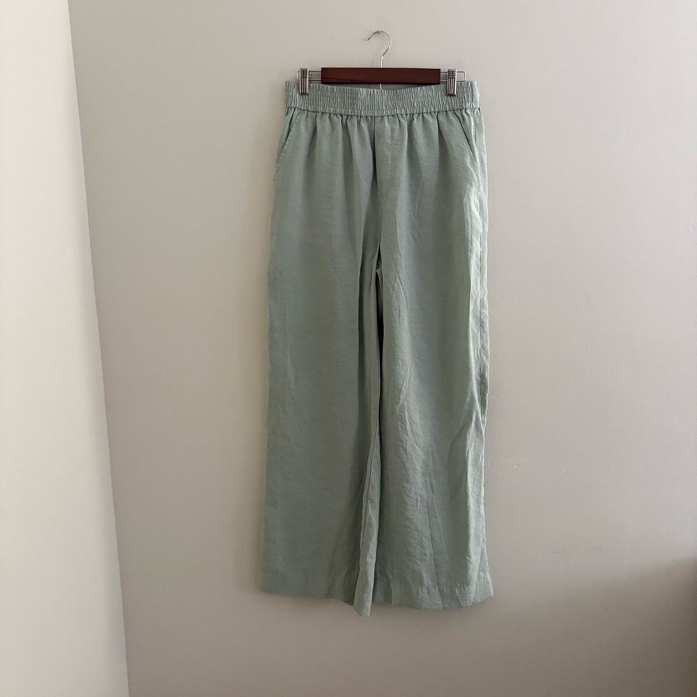Madewell Wide Leg Pants in Sage Green